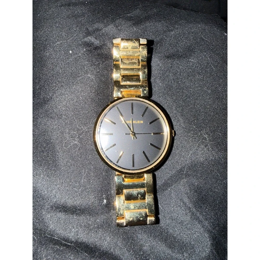 Anne Klein watch gold tone
